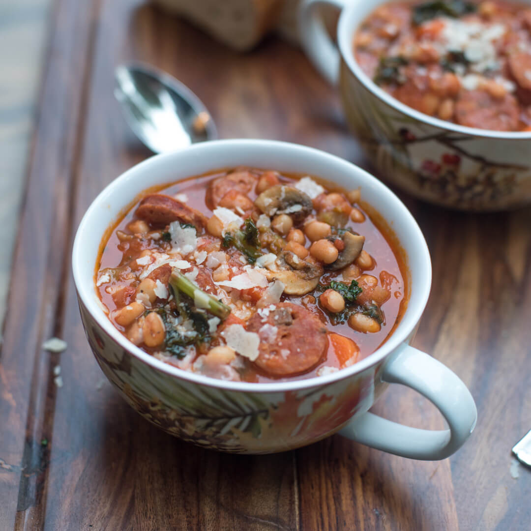 Sausage White Bean and Kale Stew Valerie's Kitchen