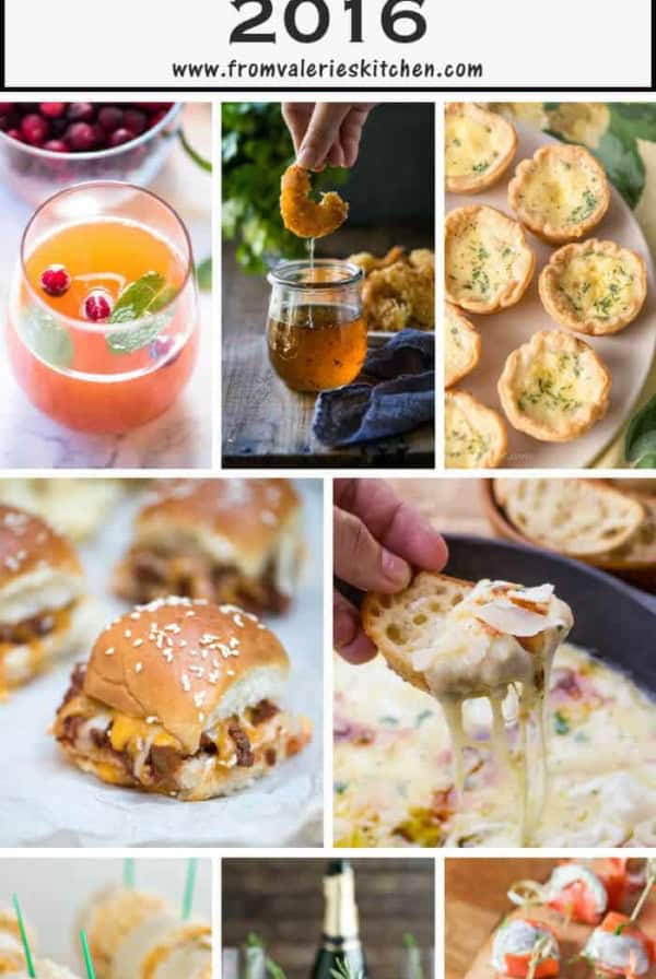 A collage of party food ideas.