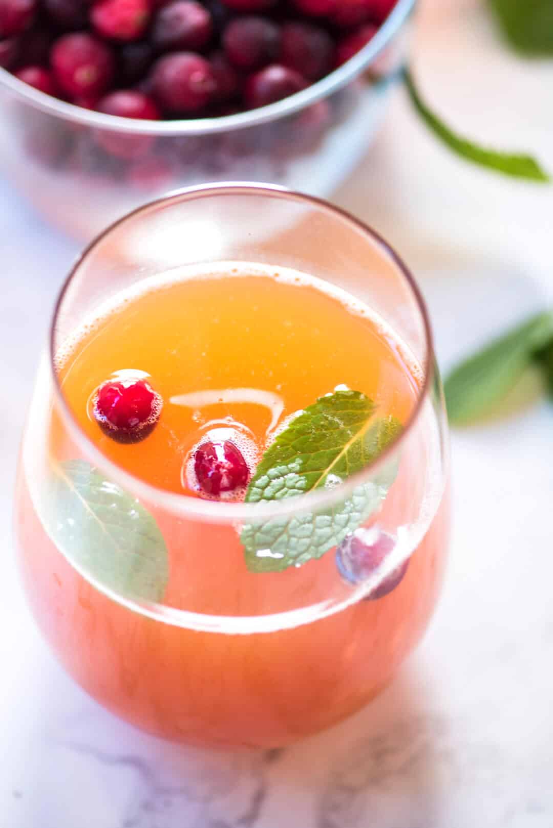 Cranberry Peach Prosecco Punch Valerie S Kitchen