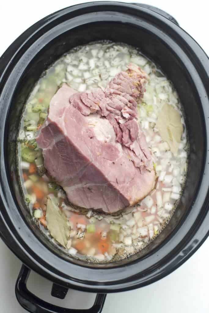 Slow Cooker Ham and Bean Soup | Valerie's Kitchen