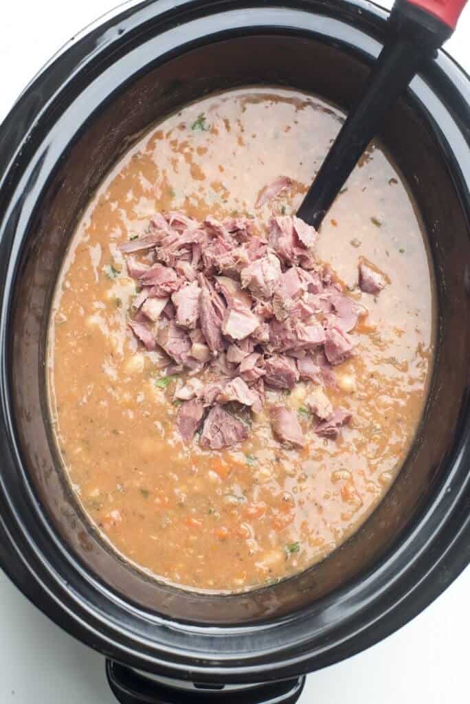 Slow Cooker Ham and Bean Soup Valerie's Kitchen