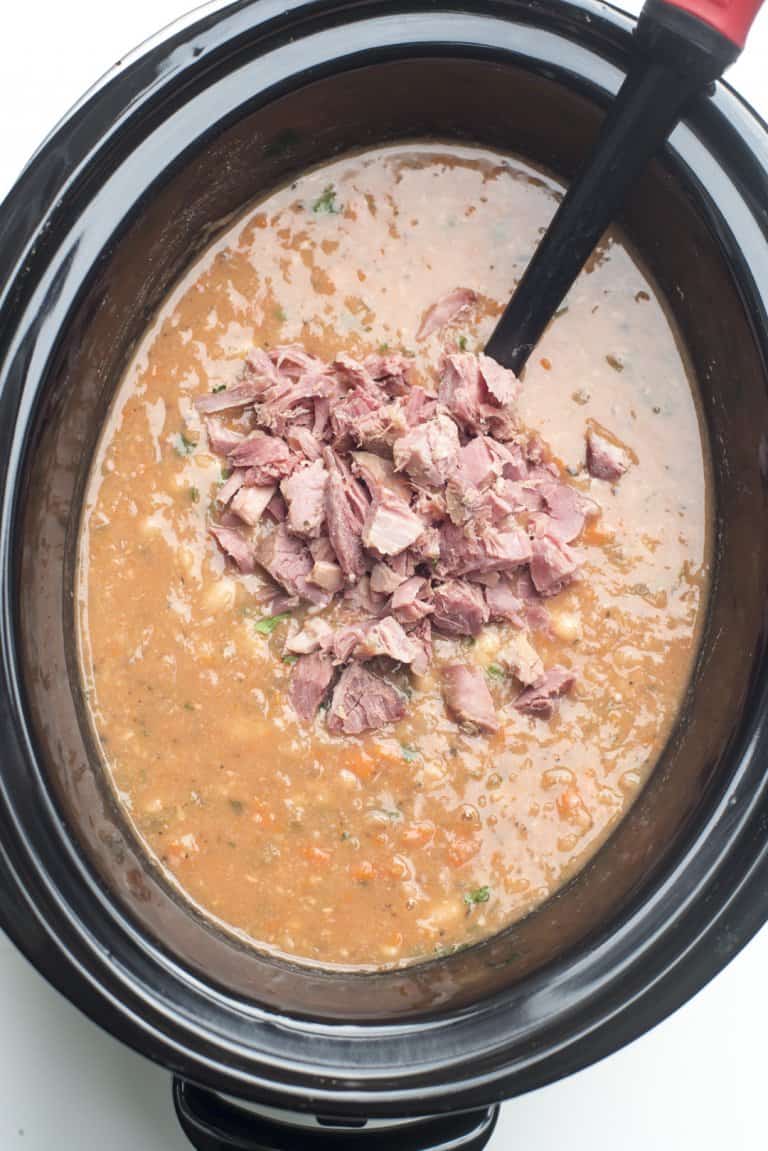 Slow Cooker Ham and Bean Soup Valerie's Kitchen