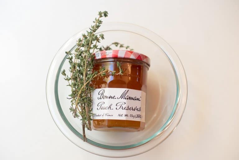 Slow Cooker Ham with Peach Thyme Glaze From Valerie's Kitchen