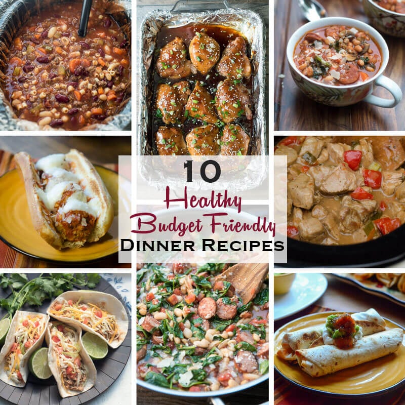 Familiar, comforting meals that are all wholesome options and inexpensive to prepare. These 10 Healthy Dinner Recipes will help you get back on track!