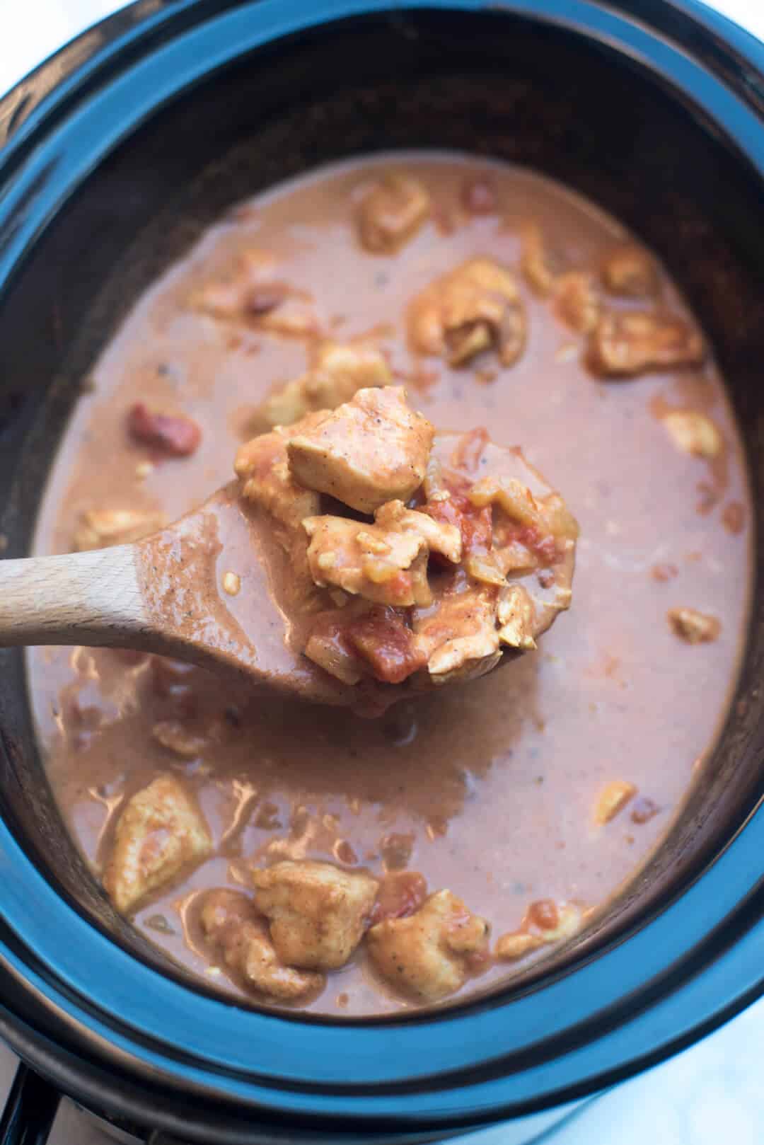 Tender chicken in a creamy, tomato-based sauce infused with fragrant Indian spices. Once you try this Slow Cooker Chicken Tikka Masala, you'll be hooked!