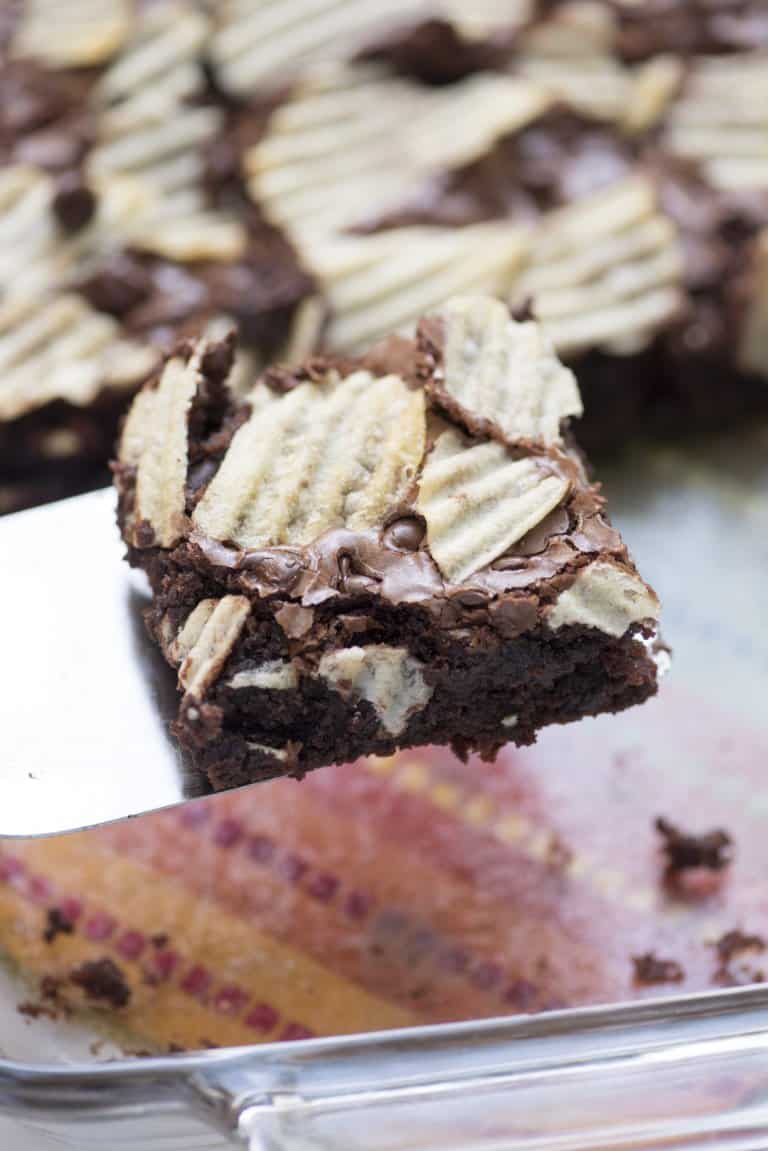 Potato Chip Brownies (Brownie Mix Recipe) Valerie's Kitchen