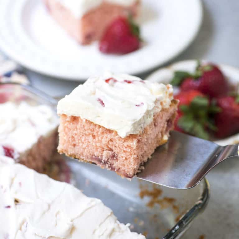 Strawberry Cake with Strawberry Cream Cheese Frosting