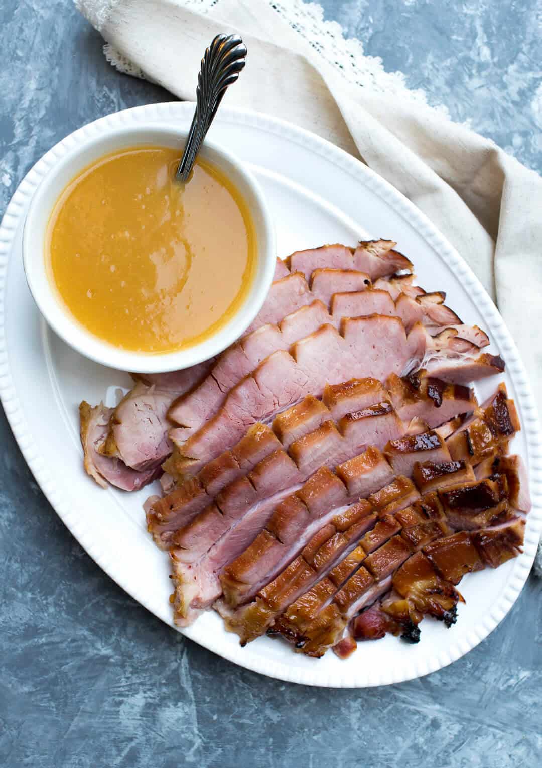 Honey Pineapple Mustard Glazed Ham