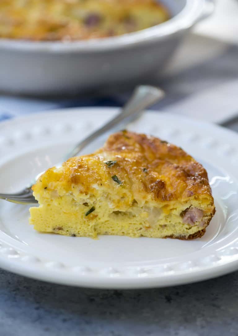 Ham and Cheese Crustless Quiche Valerie's Kitchen