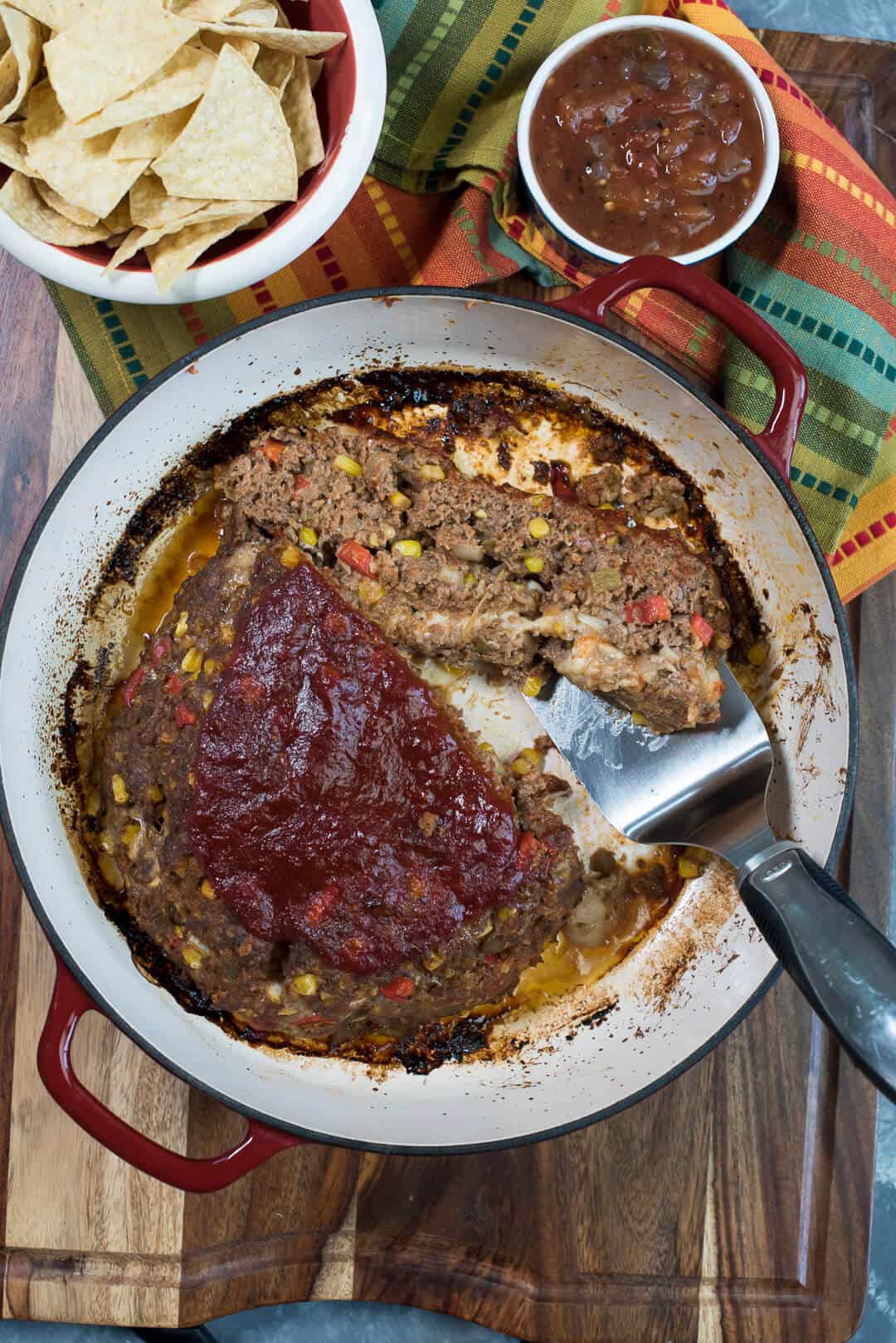 Big, bold, and flavorful, this Tex-Mex Cheese Stuffed Meatloaf with Smoky Chili Glaze will satisfy the heartiest of appetites!