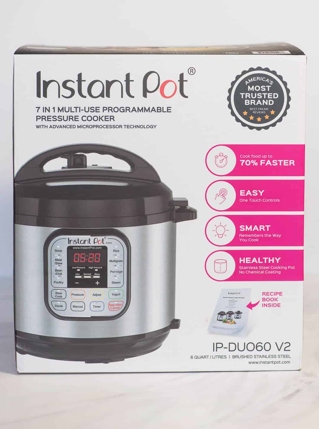 An Instant Pot IP-DUO60 V2 in the box.