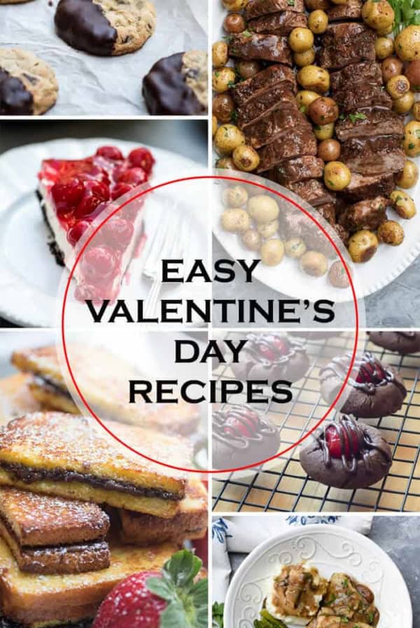 A bunch of different types of food with text overlay.