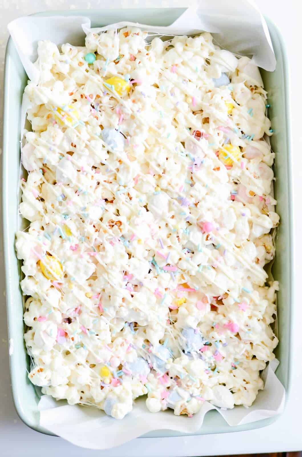 Easter Egg Popcorn Bars  