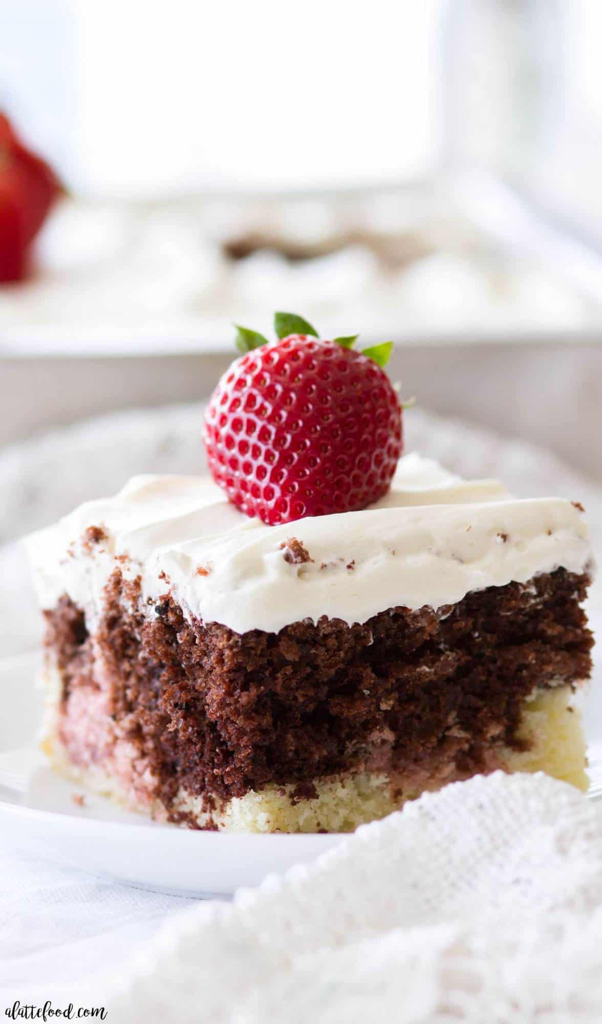 Neapolitan Sheet Cake  