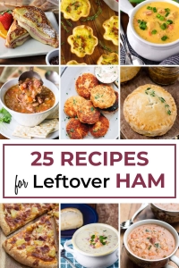 A bunch of different types of food with text overlay.
