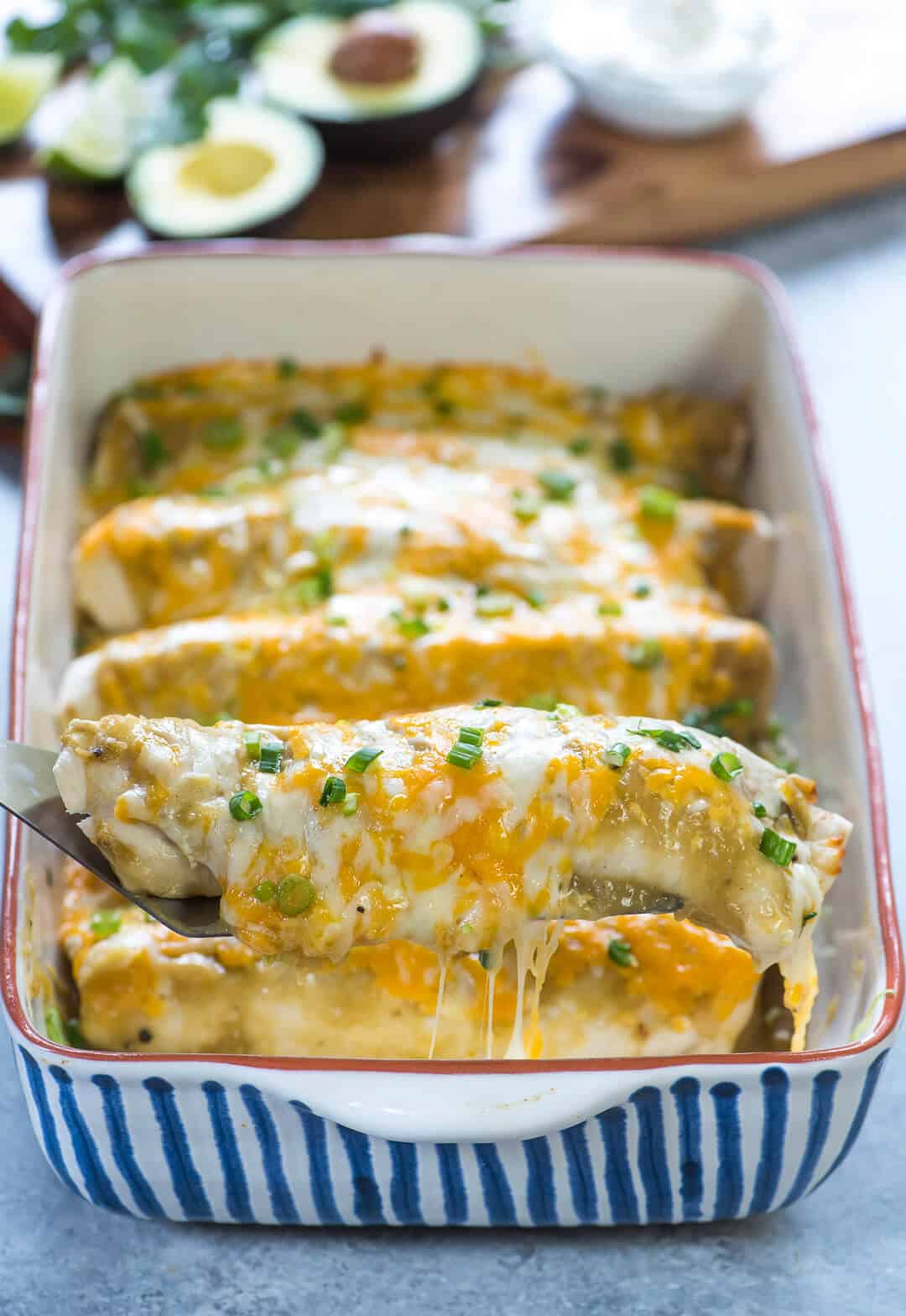 Green Chile Chicken Smothered Burritos  