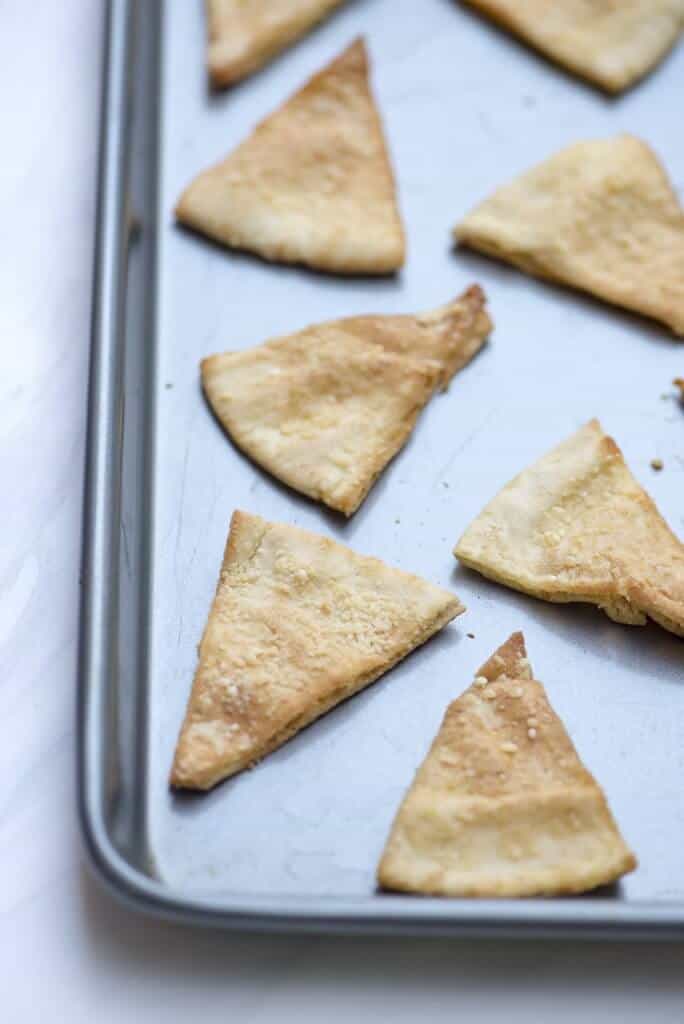 Parmesan Garlic Pita Chips Valerie's Kitchen