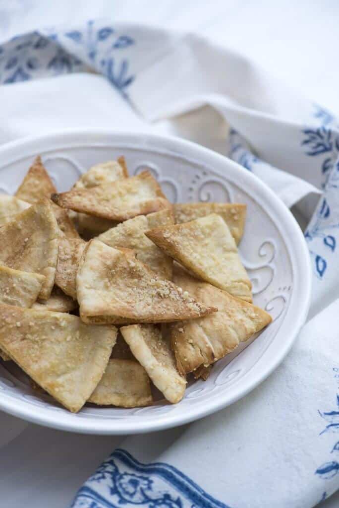 Parmesan Garlic Pita Chips Valerie's Kitchen