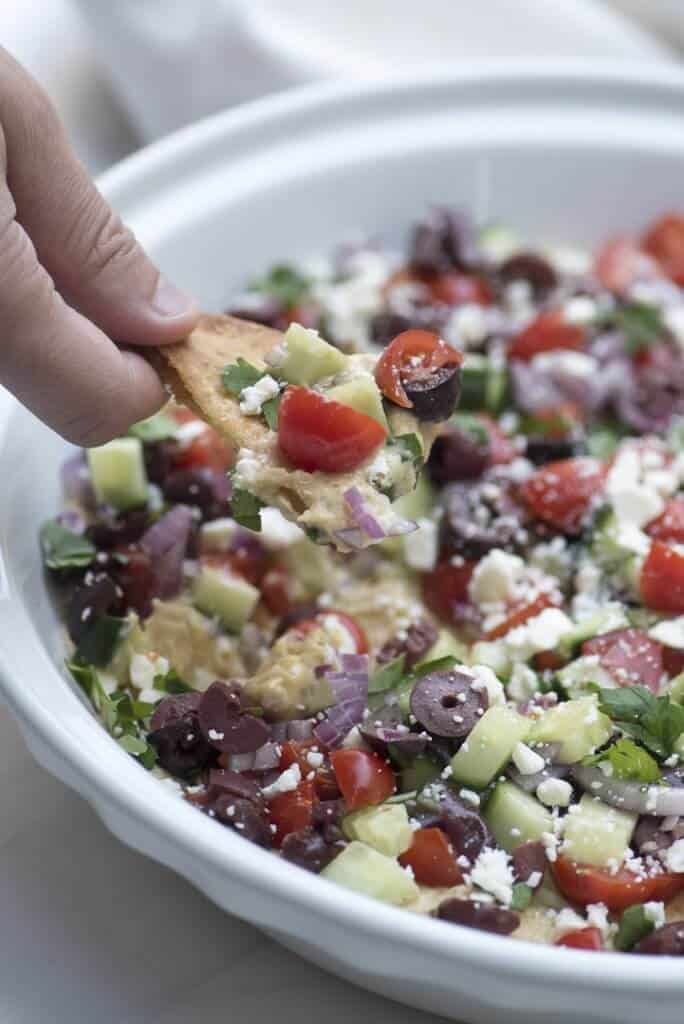 Layered Veggie Hummus Dip Valerie's Kitchen