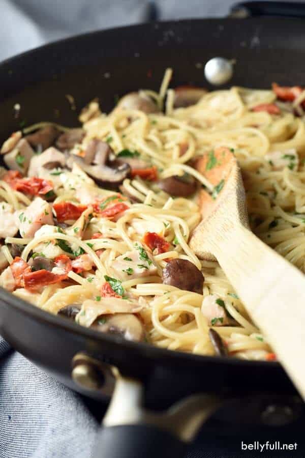One Pot Creamy Tuscan Chicken Pasta | 25 Easy Recipes with Rotisserie Chicken