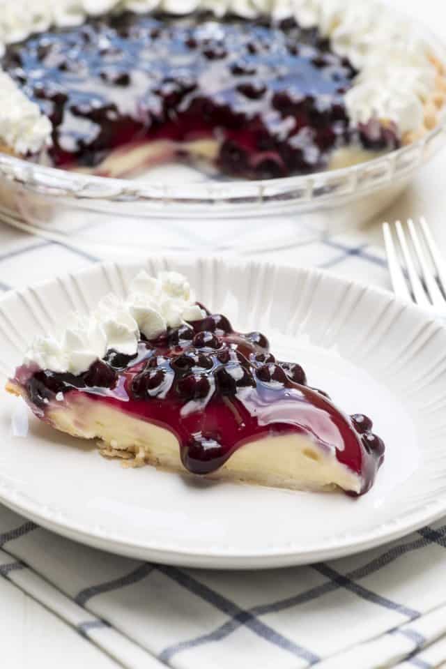 Blueberry Lemon Sour Cream Pie Valerie's Kitchen