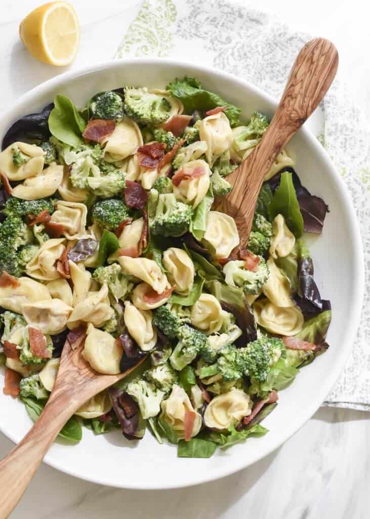 Lemony Tortellini Broccoli Salad | Valerie&amp;#39;s Kitchen