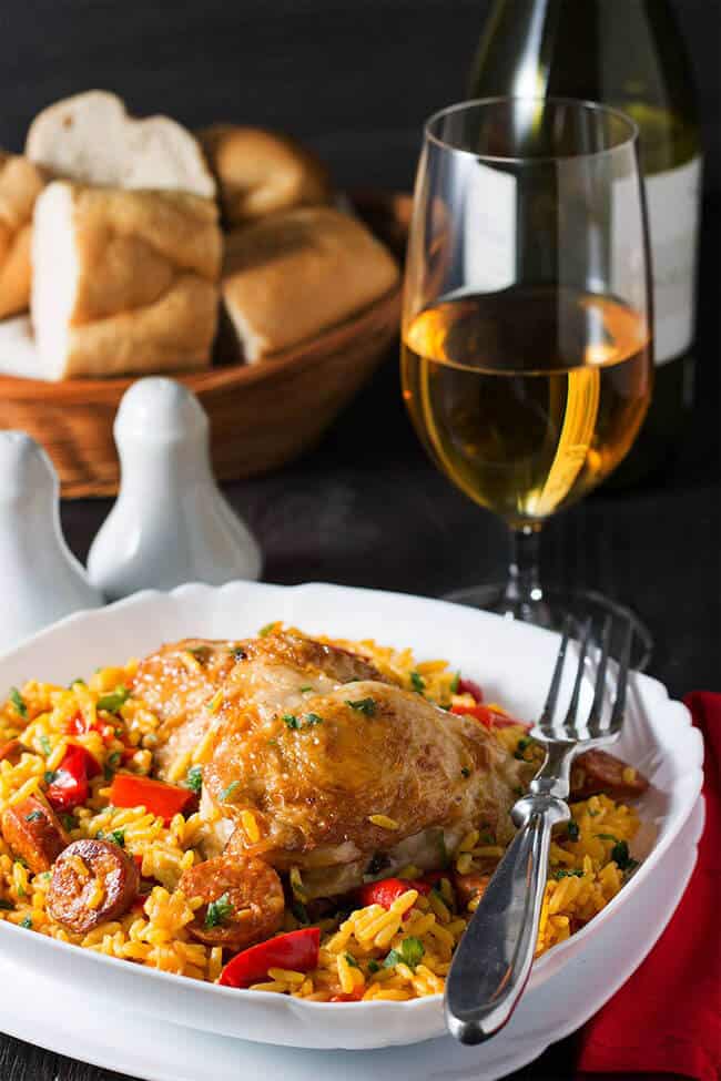 One Pot Chicken and Chorizo Paella | 30 Easy One Pot Recipes for Busy Days