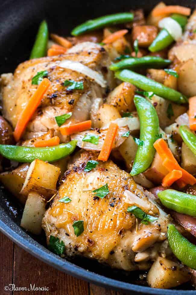 Chicken Vesuvio - Dinner in a Skillet | 30 Easy One Pot Recipes for Busy Days