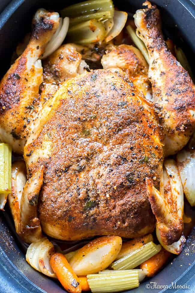 Crockpot Roast Chicken | 30 Easy One Pot Recipes for Busy Days