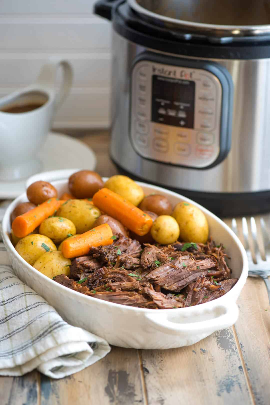 Instant Pot Pot Roast with Carrots and Potatoes | Valerie's Kitchen