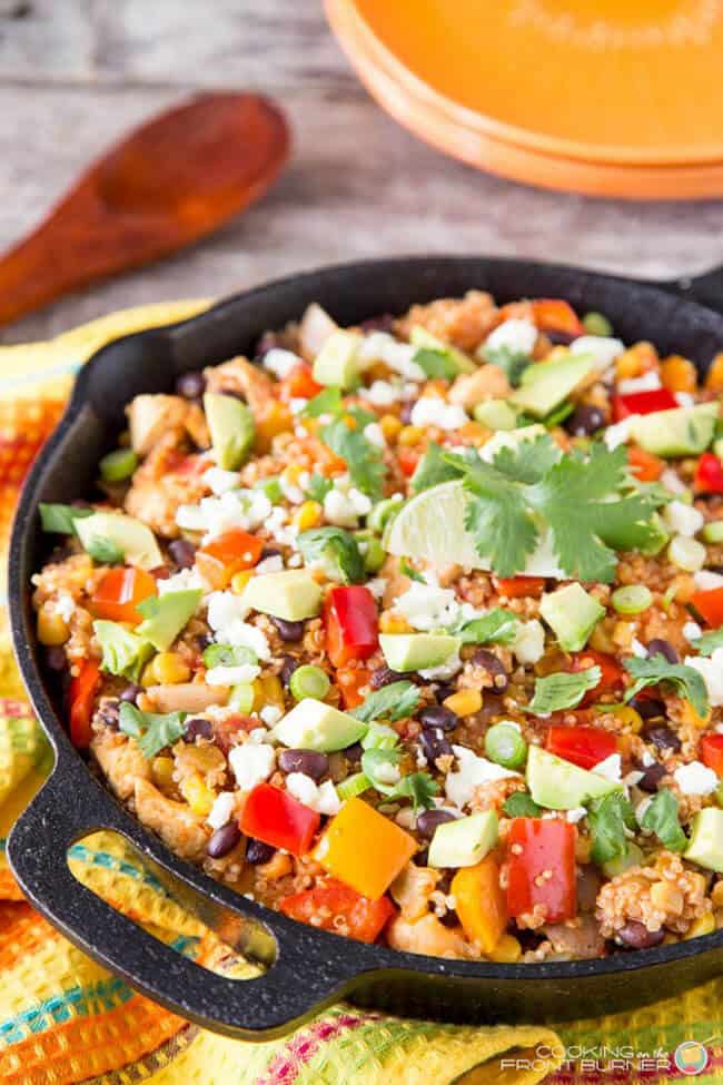 Mexican Quinoa Skillet Dinner | 30 Easy One Pot Recipes for Busy Days