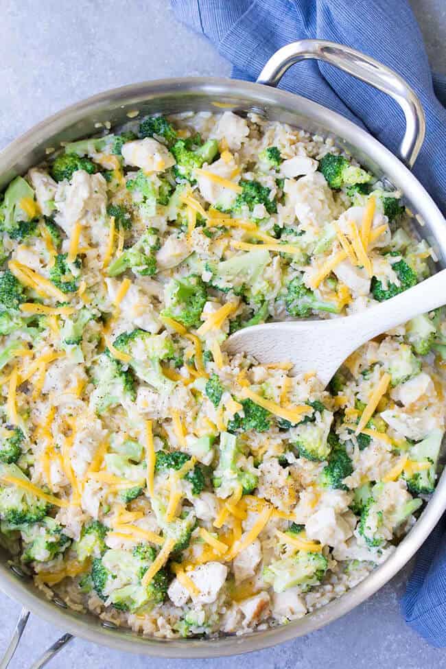 One Pot Chicken, Broccoli and Rice Casserole | 30 Easy One Pot Recipes for Busy Days