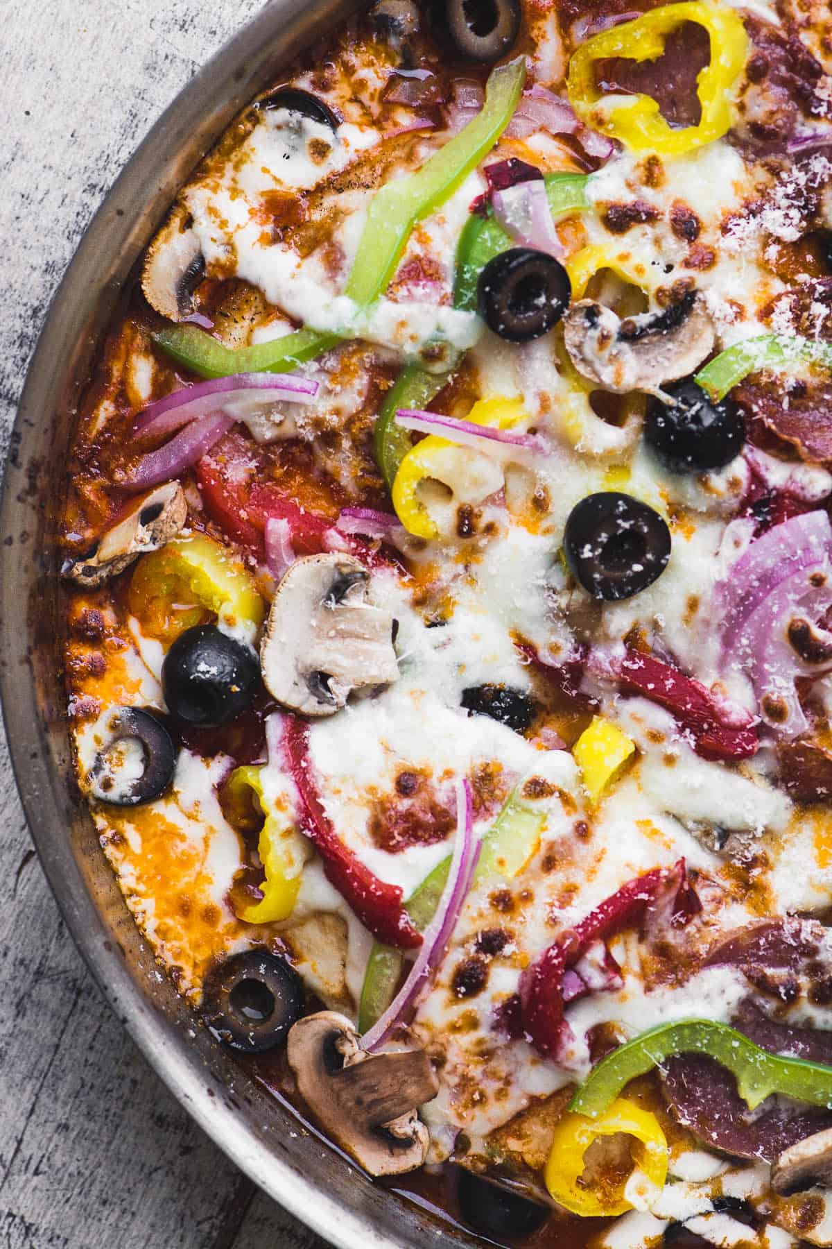 Supreme Pizza Chicken Skillet Dinner | 30 Easy One Pot Recipes for Busy Days