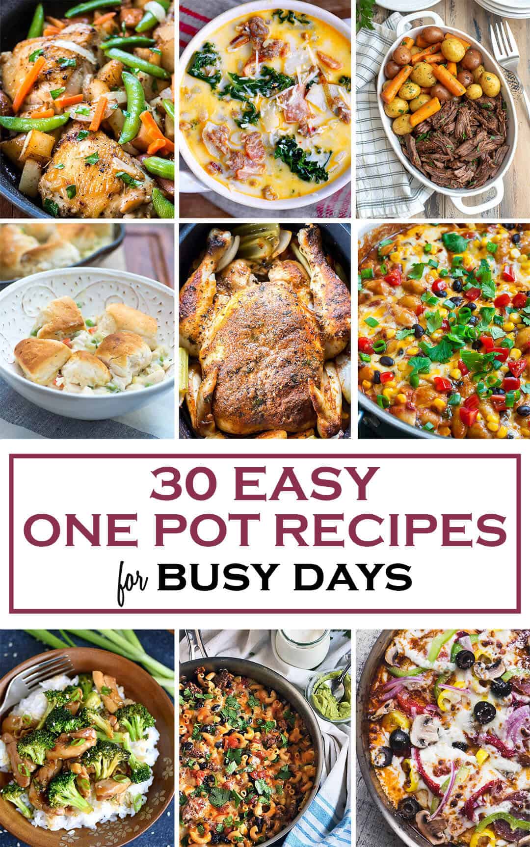 30 Easy One Pot Recipes for Busy Days | Valerie's Kitchen