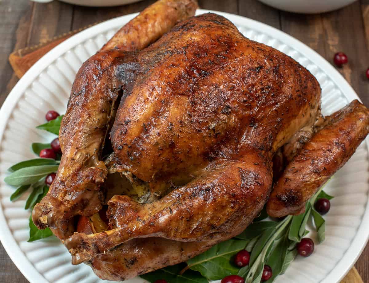 Dry Brine Turkey with Garlic Butter Rub | Valerie's Kitchen
