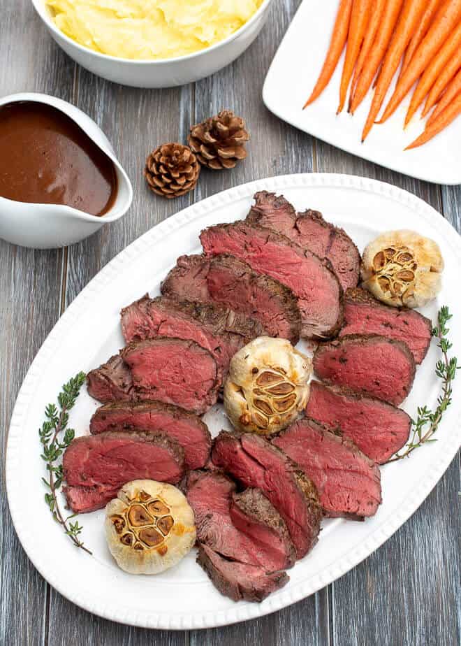 Roasted Beef Tenderloin With Port Wine Gravy Valerie S Kitchen