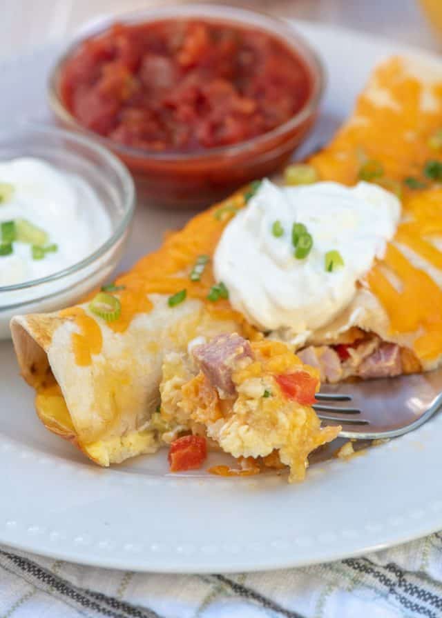 Ham and Cheese Overnight Breakfast Enchiladas Valerie's Kitchen