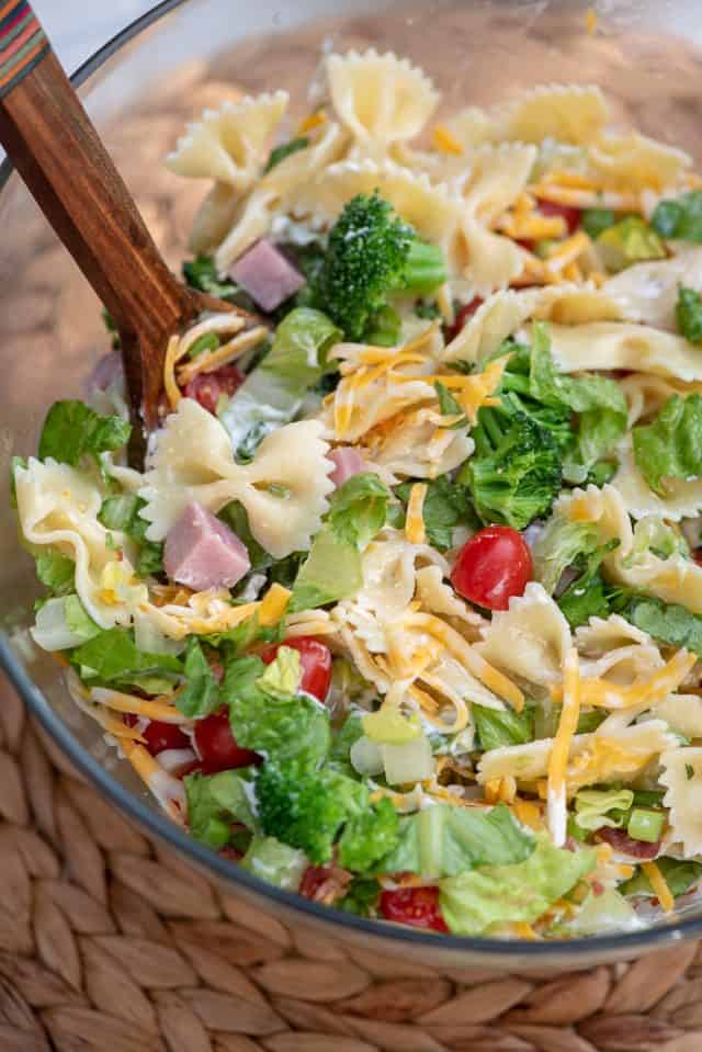 Layered Ham and Broccoli Pasta Salad Valerie's Kitchen