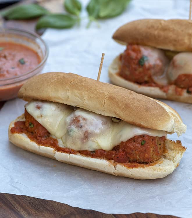 Chicken Parmesan Meatball Subs