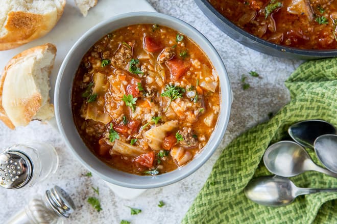 Cabbage Roll Soup [www.fromvalerieskitchen.com]