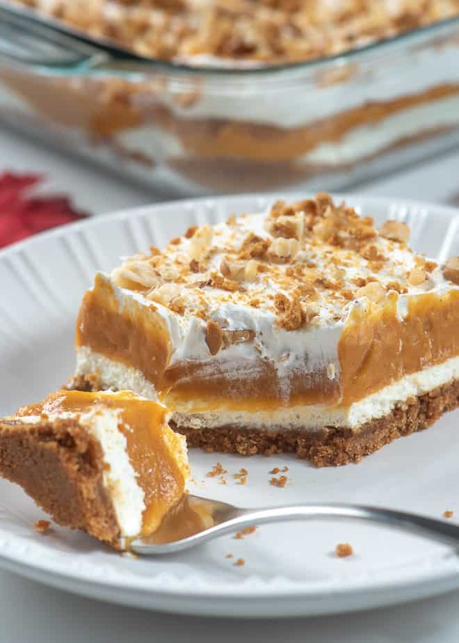 Creamy Layered Pumpkin Dessert | Valerie's Kitchen