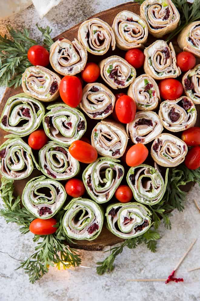 Holiday Tortilla Pinwheels A Festive Party Snack Valerie S Kitchen