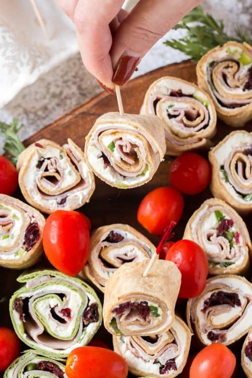 Holiday Tortilla Pinwheels (A Festive Party Snack!)  Valerie's Kitchen