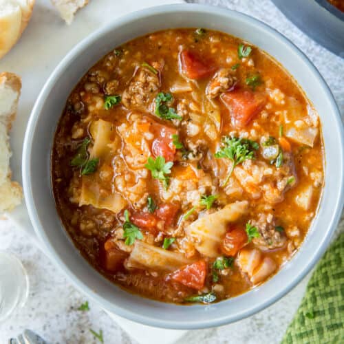 Cabbage Roll Soup (Recipe and Video) Valerie's Kitchen
