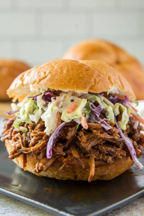 Crock-Pot Barbecue Beef (For Sandwiches and More!) | Valerie's Kitchen