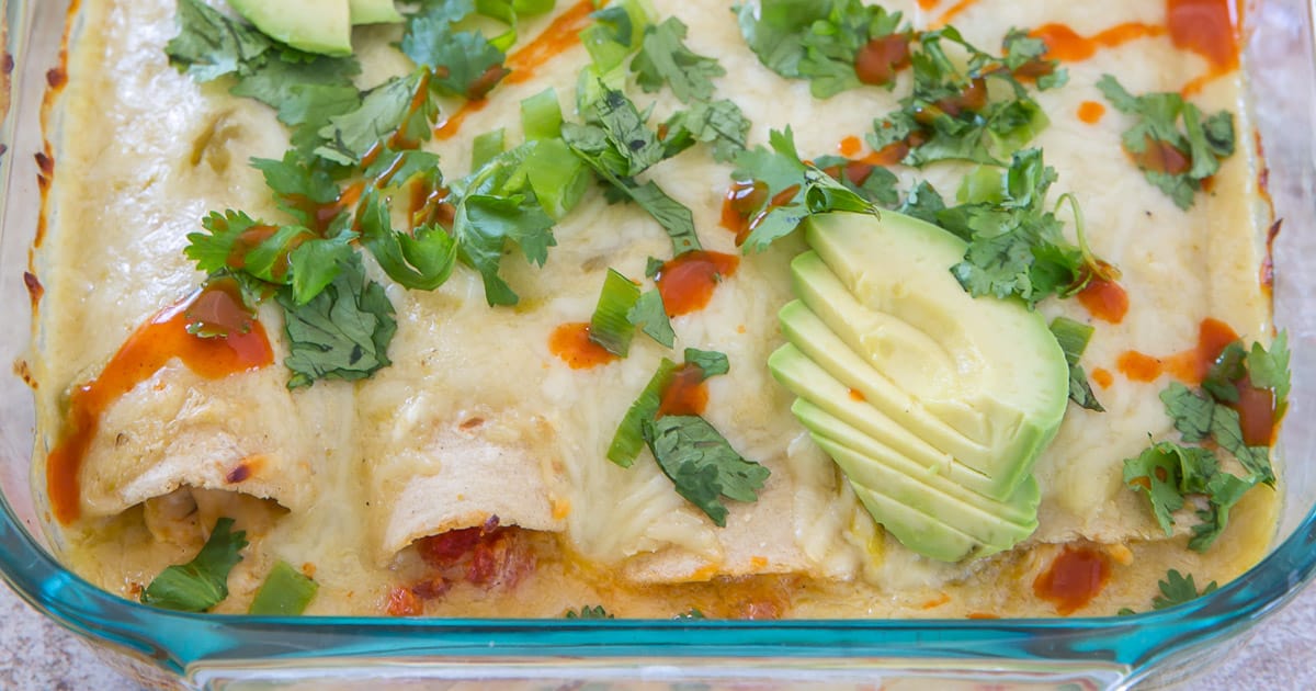 A classic sour cream chicken enchiladas recipe, with green tomatillo salsa. Pancho S Sour Cream Enchiladas Recipe - Image Of Food Recipe