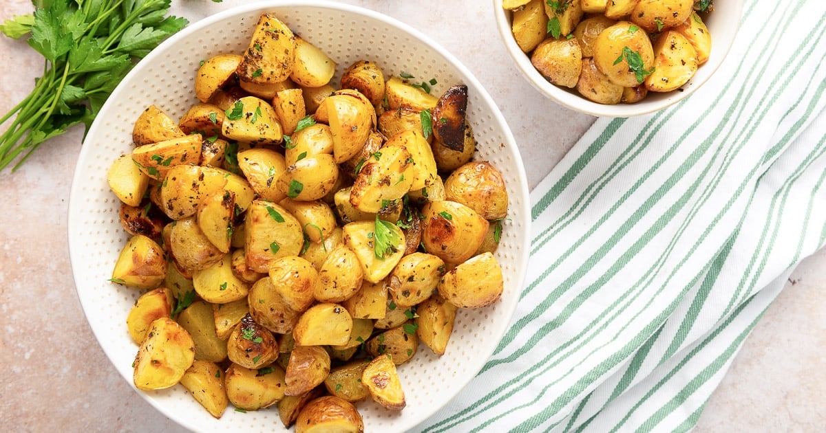 Easy Roasted Baby Potatoes - Fuss Free Flavours
