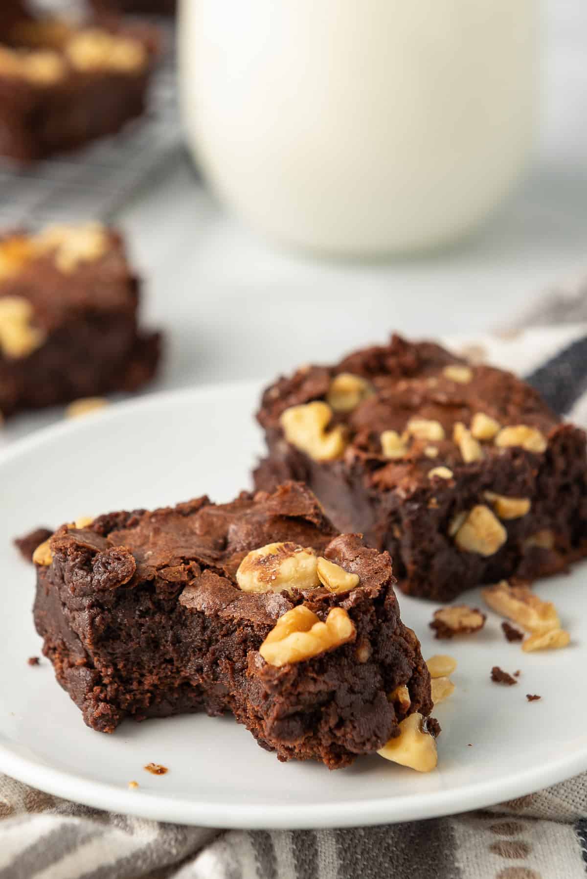 Classic Fudge Walnut Brownies Valerie's Kitchen