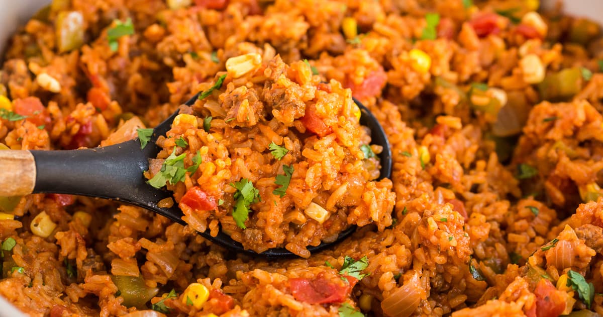 Instant Pot Spanish Rice with Ground Beef