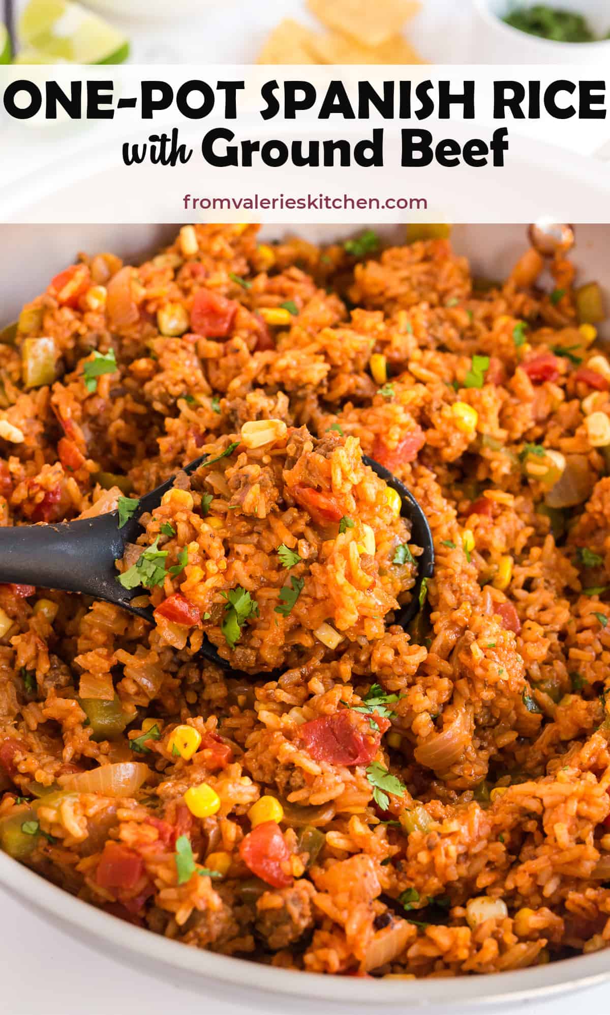 Spanish Rice with Ground Beef (Easy OnePot Method) Valerie's Kitchen